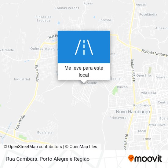 Rua Cambará mapa