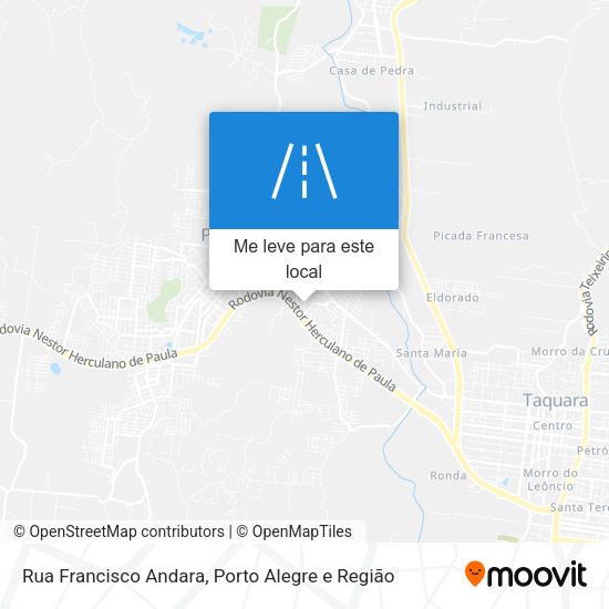 Rua Francisco Andara mapa