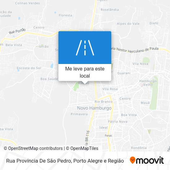 Rua Província De São Pedro mapa