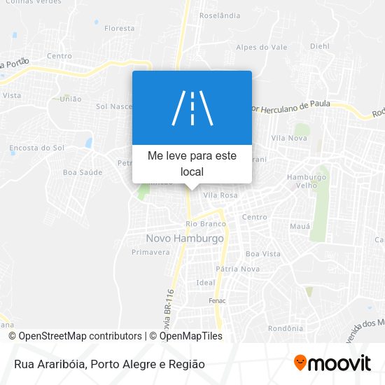 Rua Araribóia mapa
