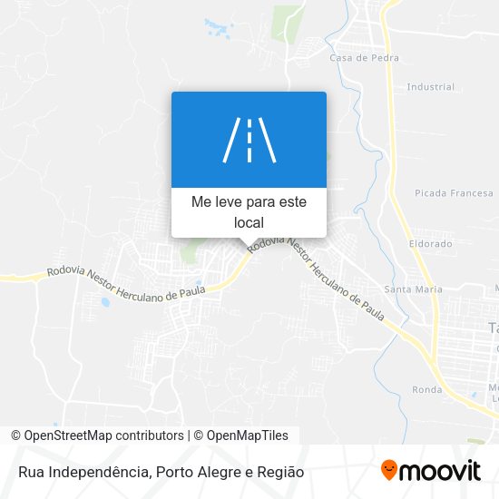 Rua Independência mapa