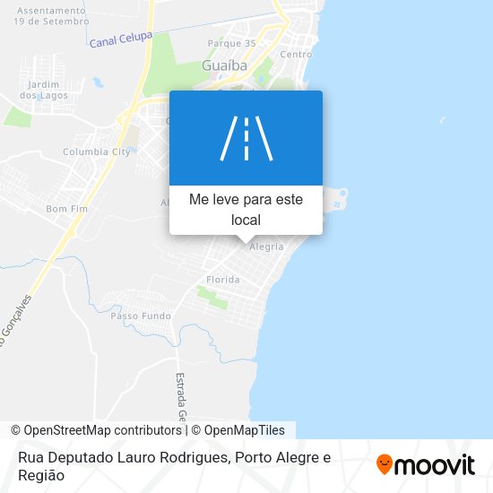 Rua Deputado Lauro Rodrigues mapa