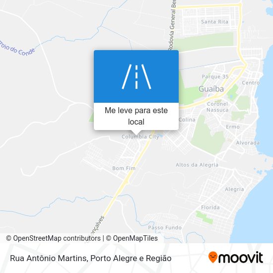 Rua Antônio Martins mapa