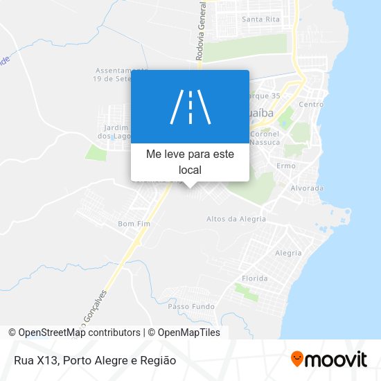 Rua X13 mapa