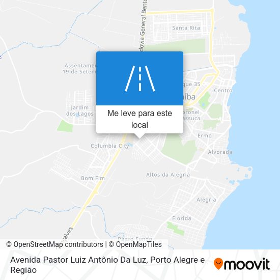 Avenida Pastor Luiz Antônio Da Luz mapa