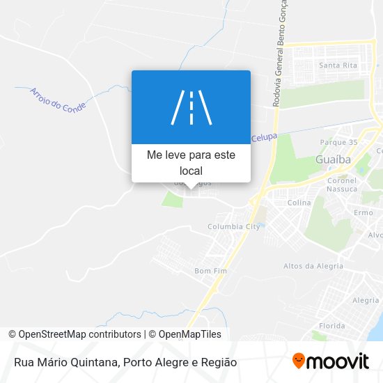 Rua Mário Quintana mapa