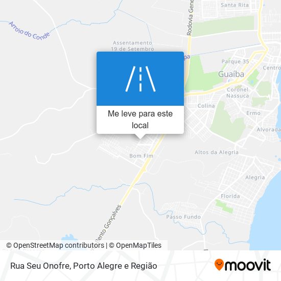 Rua Seu Onofre mapa