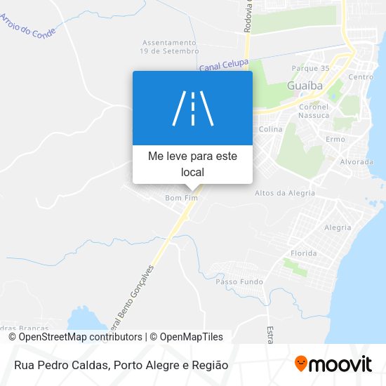 Rua Pedro Caldas mapa