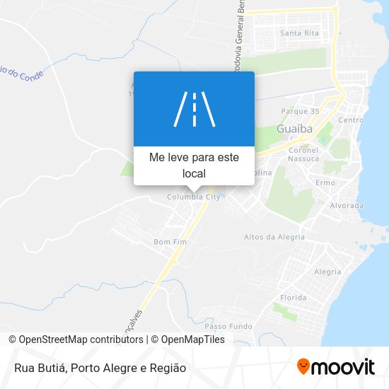 Rua Butiá mapa