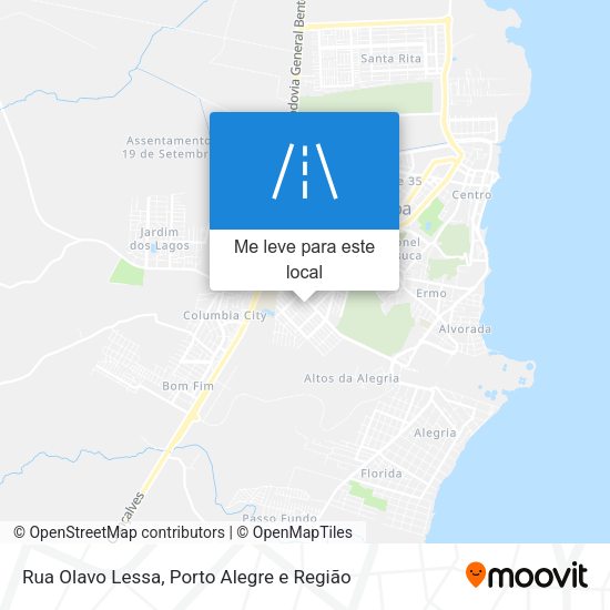 Rua Olavo Lessa mapa