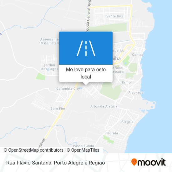 Rua Flávio Santana mapa