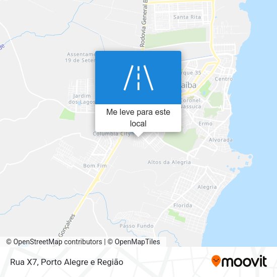 Rua X7 mapa