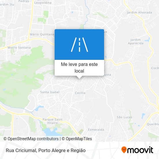 Rua Criciumal mapa
