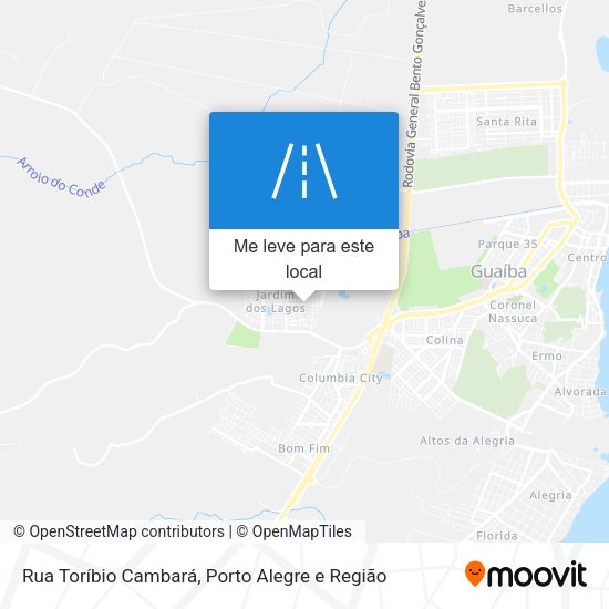 Rua Toríbio Cambará mapa