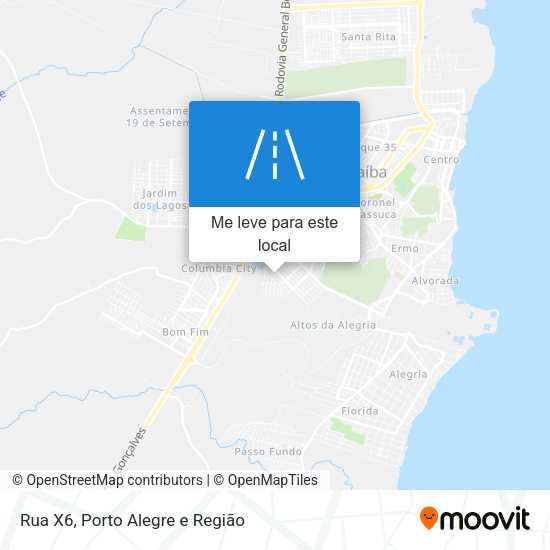 Rua X6 mapa
