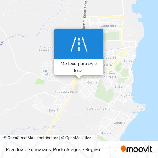Rua João Guimarães mapa