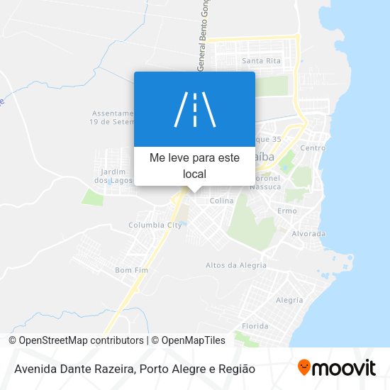 Avenida Dante Razeira mapa
