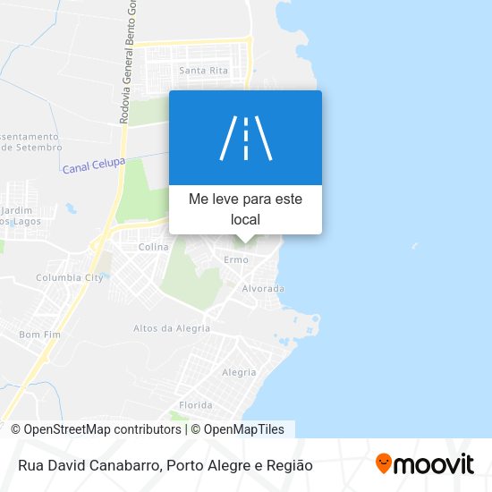 Rua David Canabarro mapa