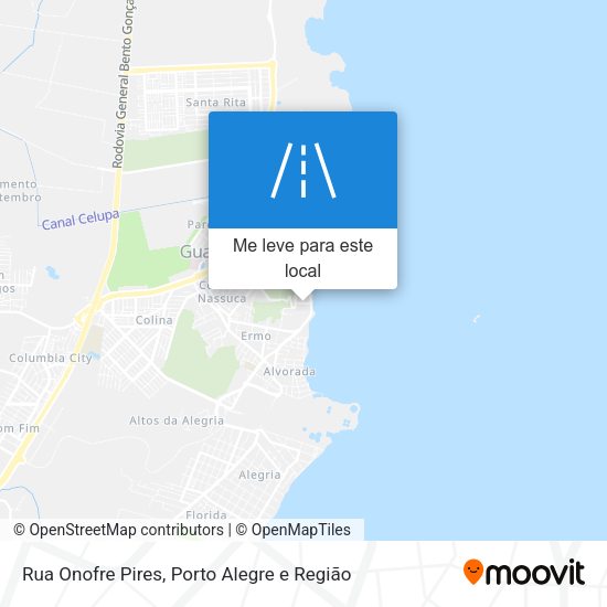 Rua Onofre Pires mapa