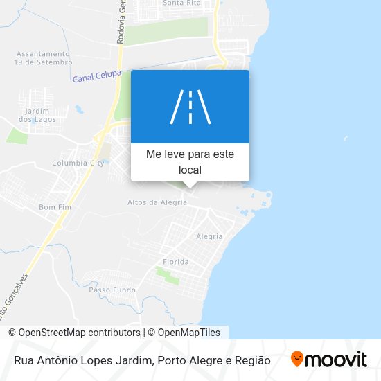Rua Antônio Lopes Jardim mapa