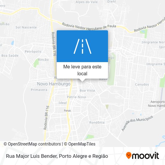 Rua Major Luís Bender mapa