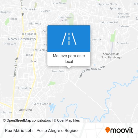 Rua Mário Lehn mapa