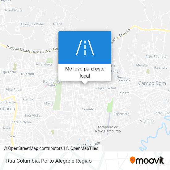 Rua Columbia mapa