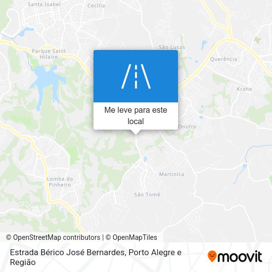 Estrada Bérico José Bernardes mapa