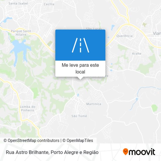 Rua Astro Brilhante mapa