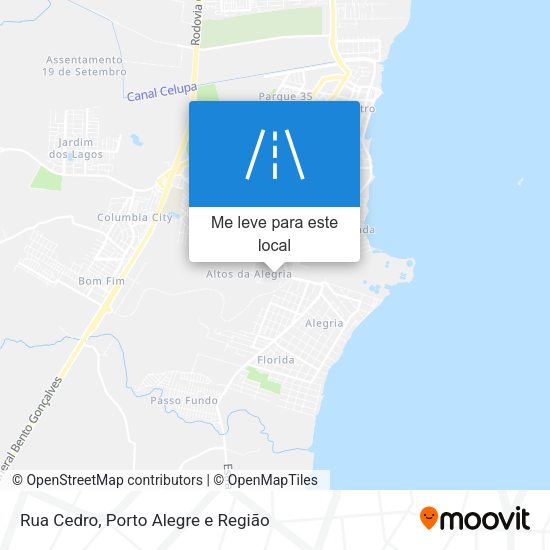 Rua Cedro mapa