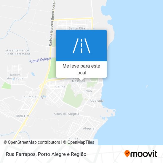 Rua Farrapos mapa