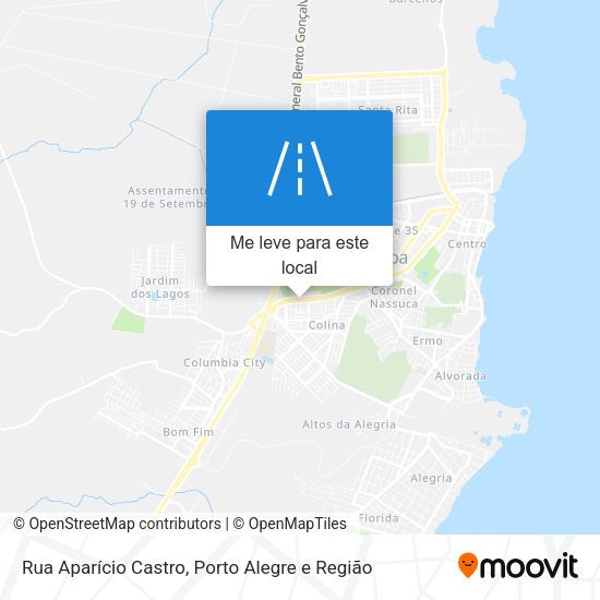 Rua Aparício Castro mapa