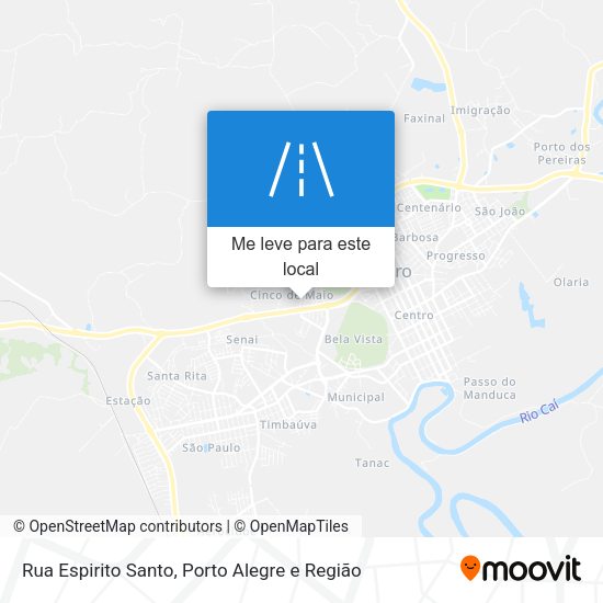 Rua Espirito Santo mapa