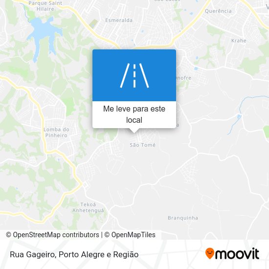 Rua Gageiro mapa