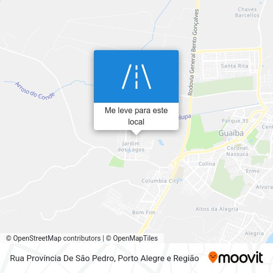 Rua Província De São Pedro mapa