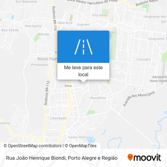 Rua João Henrique Biondi mapa