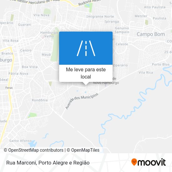 Rua Marconi mapa