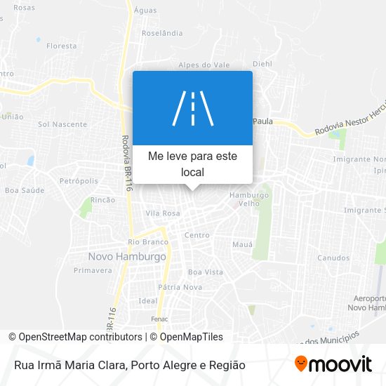 Rua Irmã Maria Clara mapa
