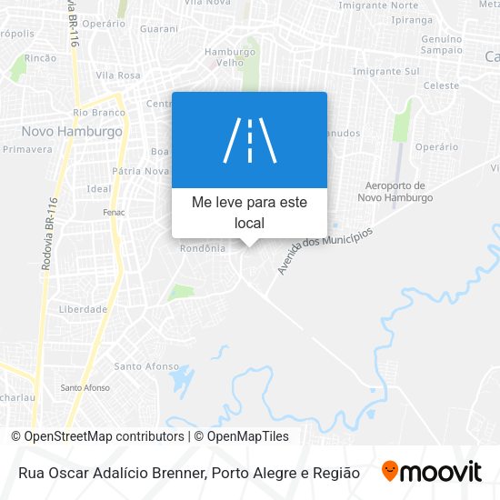 Rua Oscar Adalício Brenner mapa