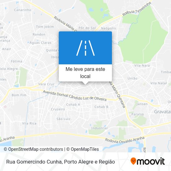 Rua Gomercindo Cunha mapa