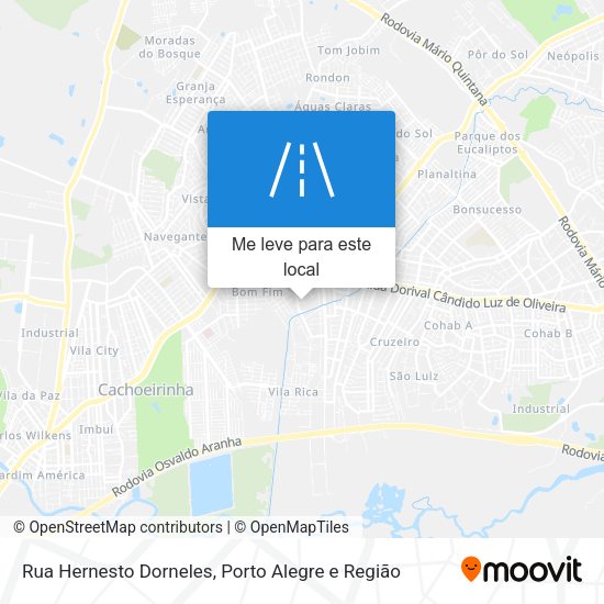 Rua Hernesto Dorneles mapa
