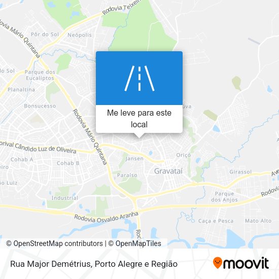 Rua Major Demétrius mapa