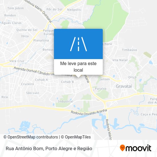 Rua Antônio Bom mapa