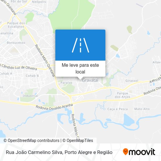 Rua João Carmelino Silva mapa