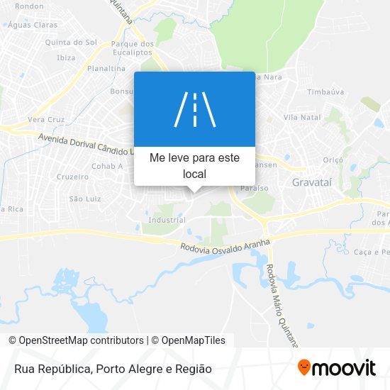 Rua República mapa