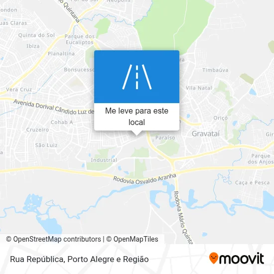 Rua República mapa