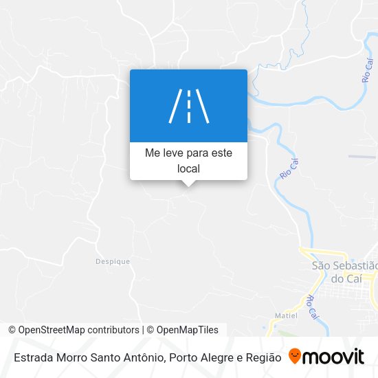 Estrada Morro Santo Antônio mapa