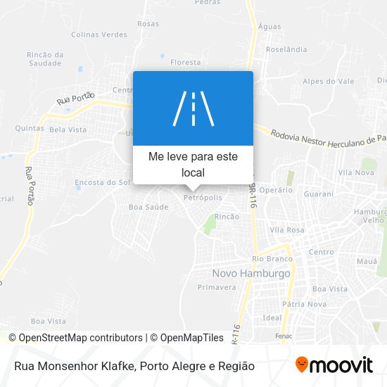 Rua Monsenhor Klafke mapa