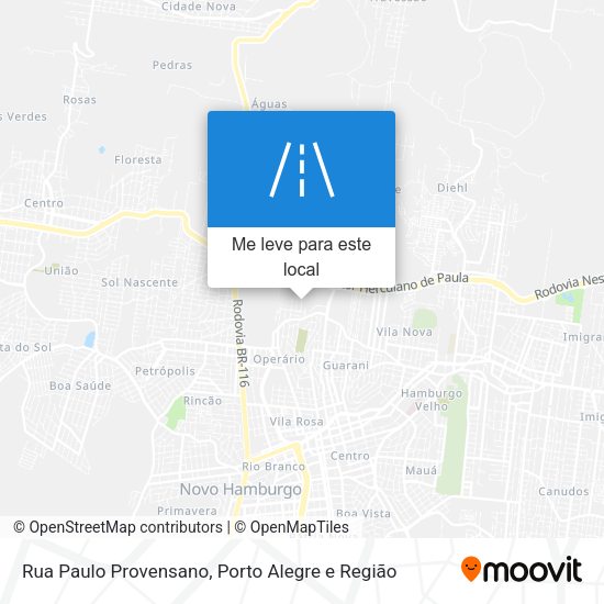 Rua Paulo Provensano mapa