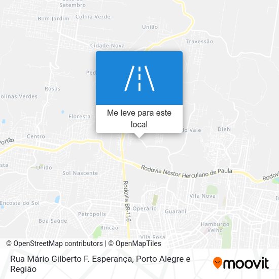Rua Mário Gilberto F. Esperança mapa